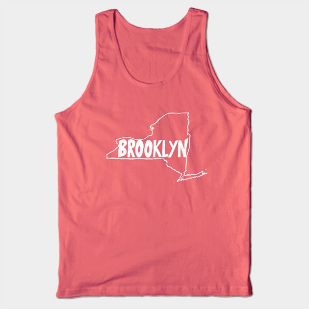 Brooklyn, New York (White Graphic) Tank Top by thefunkysoul